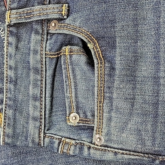 LOFT Womens Curvy Boot Dark Wash Stretch Jeans Size 2 - Picture 6 of 10
